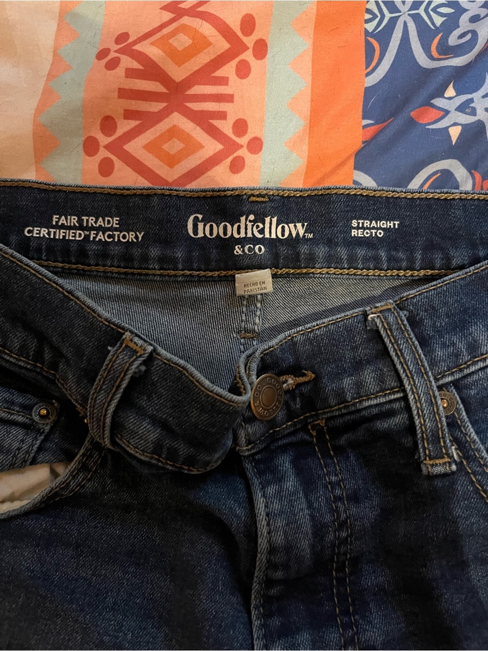 Goodfellow & Co Men's Straight Indigo Blue Jeans